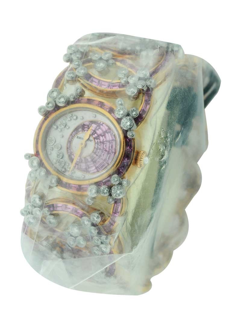 Audemars Piguet Millenary Precieuse in Rose Gold Diamonds & Baguette Sapphires