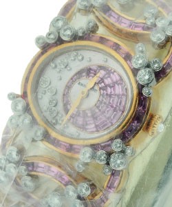Millenary Precieuse in Rose Gold Diamonds & Baguette Sapphires on Rose Gold with Diamond Bracelet with Mother of Pearl Dial