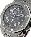 Royal Oak Offshore Mens Themes in Steel on Steel Bracelet with Black Dial