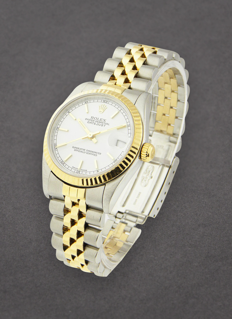 Pre-Owned Rolex Mid Size - Datejust - Steel with Yellow Gold - Fluted Bezel