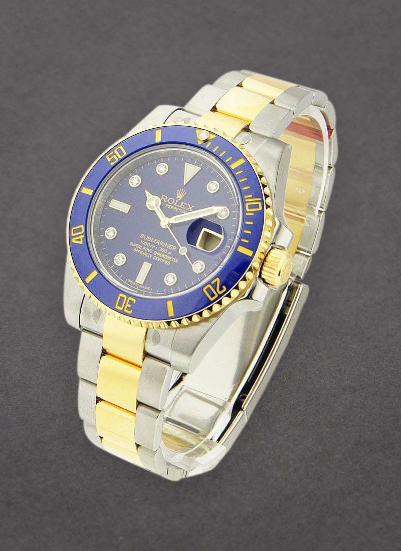 Rolex Unworn Submariner 2 Tone in Steel with Blue Ceramic Bezel