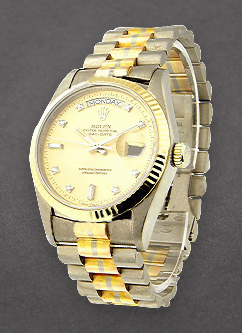 Pre-Owned Rolex Tridor President - 36mm - Fluted Bezel