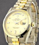 Tridor President - 36mm - Fluted Bezel on President - Champagne Diamond Dial