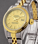 2-Tone Datejust with Yellow Gold Fluted Bezel 26mm on Jubilee Bracelet w/ Champagne Stick Dial