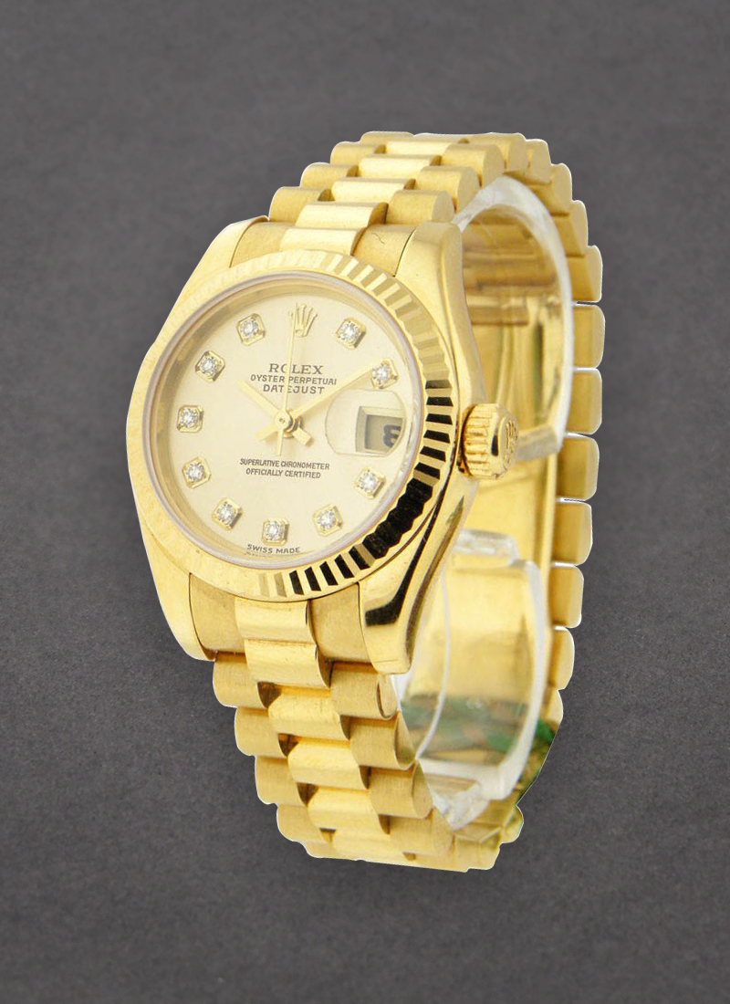 Pre-Owned Rolex President in Yellow Gold with Fluted Bezel