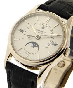 5050 Perpetual Calendar   White Gold on Strap 