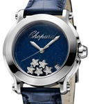 Happy Sport Star Diamonds150th Anniversary Steel on Strap with Blue Dial - Limited to 1000 pcs