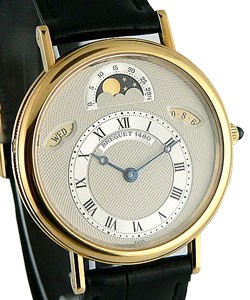 Classique Day Date Moonphase  Yellow Gold Ref 3330  on Strap with Silver Dial