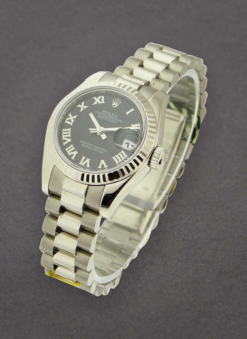 Rolex Unworn President 26mm in White Gold with Fluted Bezel