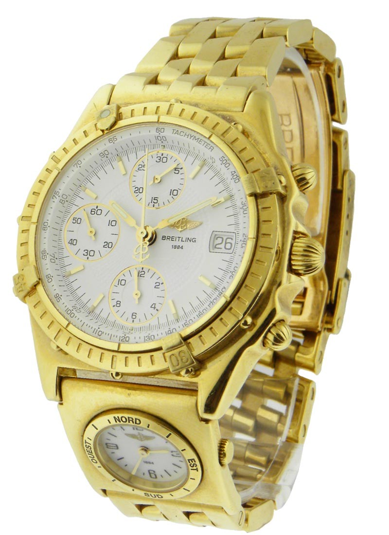Breitling All Gold Chronomat with UTC at 6 o''clock
