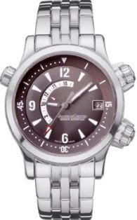 Master Compressor Memovox in White Gold  on White Gold Bracelet with Slate Grey Dial