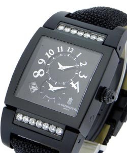 Instrumento Numero Uno with Diamond Bezel Blackened Steel on Strap