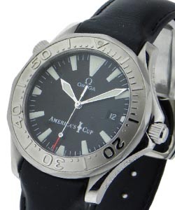 Seamaster America''s Cup Chronometer Steel on Rubber with Black Dial