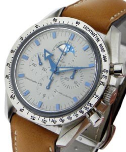 Speedmaster Moon Phase Mechanical Chronograph Steel on Strap  with Silver Dial