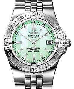 Lady's Windrider Starliner  Steel on Bracelet with Green MOP Dial