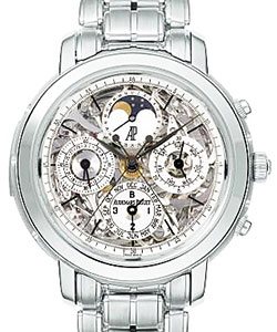 Jules Audemars Grande Complication in Platinum on Platinum Bracelet with Skeleton Dial