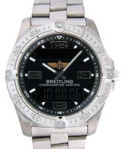 Professional Aerospace Titanium Titanium on Bracelet with Black Dial