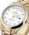 President Day-Date in Rose Gold on Rose Gold President Bracelet with Silver Diamond Dial