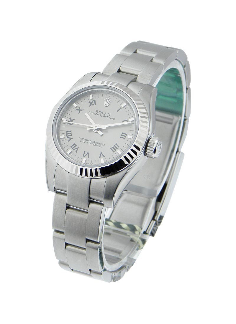 Rolex Unworn Oyster Perpetual No Date in Steel with Fluted Bezel
