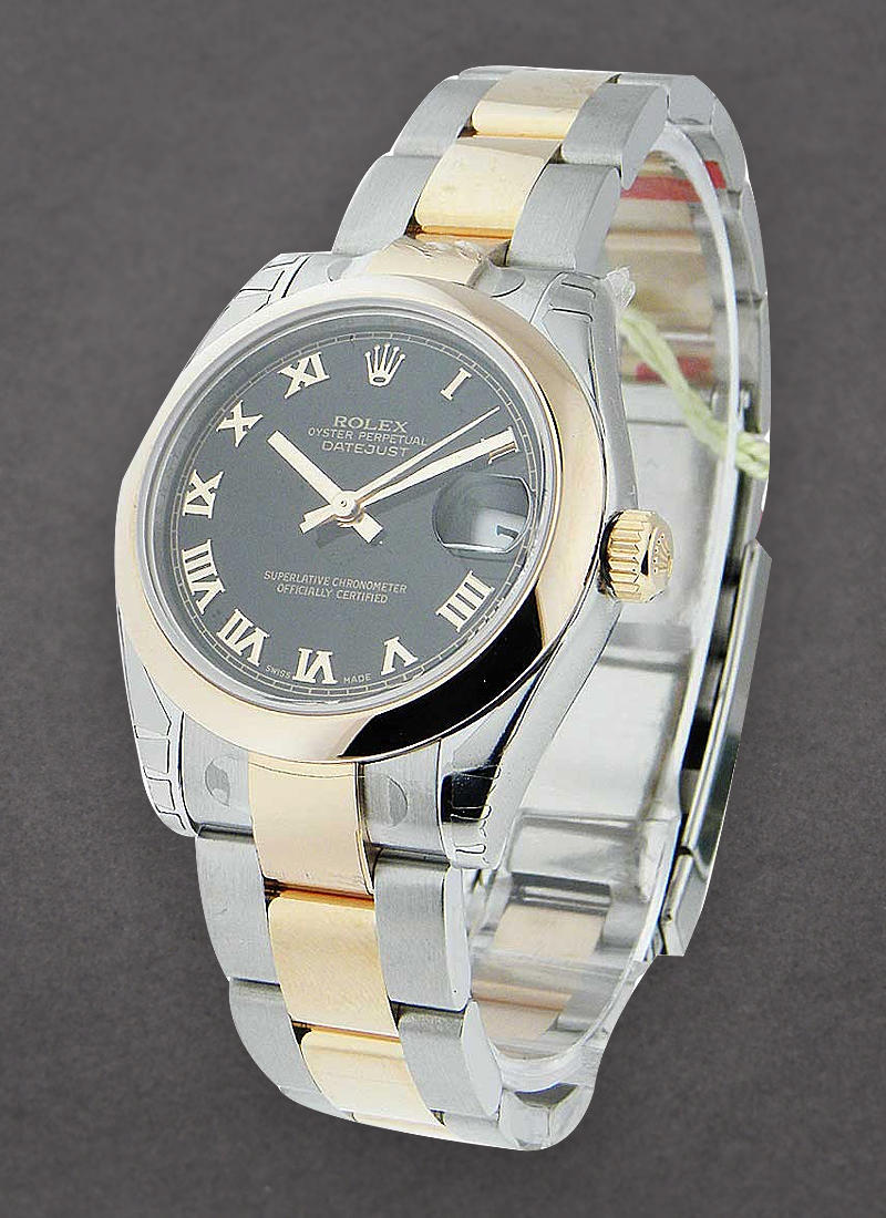 Rolex Unworn Datejust in Steel with Rose Gold Domed Bezel