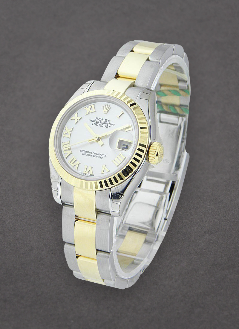 Rolex Unworn Datejust in Steel with Yellow Gold Fluted Bezel