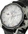 Admiral's Cup Challenge 44mm Split Second Steel on Rubber Strap with White Dial