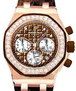 Offshore Don Ramon de la Cruz Lady's Limited Edition Rose Gold with Diamonds on Strap with Brown Waffle Dial