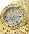 Lady''s Starliner with Diamond Bezel Yellow Gold on Bracelet with White Dial 