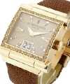  Instrumento Grande Open Date with Diamond Bezel Rose Gold on Strap with Beige Dial