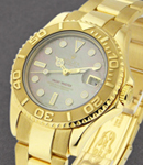 Yacht-master Mid Size 35mm in Yellow Gold on Oyster Bracelet with Black MOP Dial