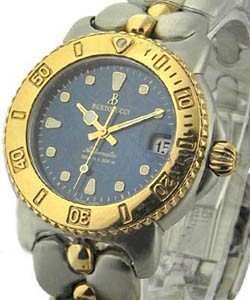 Diver  Mid Size 2- Tone in Steel with Yellow Gold Bezel on Steel and yellow Gold Bracelet with Blue Dial