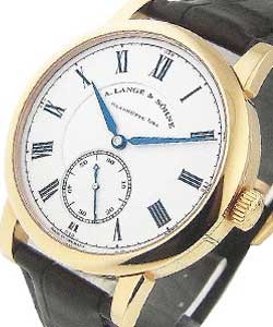 Richard Lange Pour le Marite Manual in Rose Gold on Black Crocodile Leather Strap with SIlver Dial - Limited to 200pcs