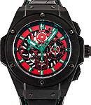 Big Bang King Power Mexico in Black Ceramic on Black Crocodile Leather Strap with Skeleton Dial