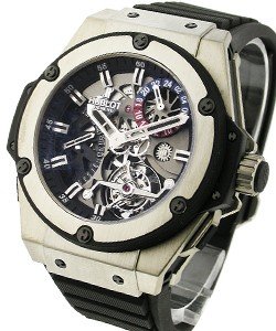 King Power Tourbillion GMT in Zicronium on Black Rubber Strap with Skeleton Dial