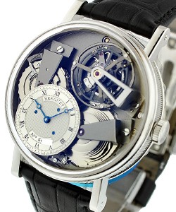 La Tradition Fusee Tourbillon in Platinum on Black Leather Strap with Skeleton Dial