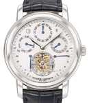 Patrimony Contemporary  Complication Series in Platinum Platinum on strap with Silver DIal