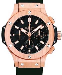 Big Bang Evolution 44mm in Rose Gold on Black Rubber Strap with Black Dial