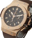 Big Bang Evolution in Rose Gold on Brown Rubber Strap with Chocolate Dial