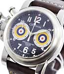 Chronofighter Overlord 2004 in Steel Steel on Strap with Black Dial - Limited to 250pcs