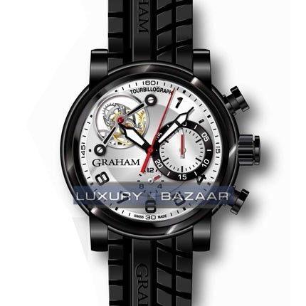 Graham Tourbillograph Trackmaster in Steel with Black PVD 