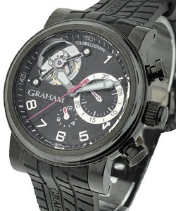 Tourbillograph Trackmaster 47mm in Black PVD Steel on Black Rubber Strap with Black Dial