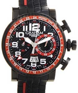 Silverstone Stowe GMT PVD Steel on Rubber with Black-Red Dial