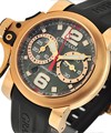 Chronofighter R.A.C. Trigger in Rose Gold  on Black Leather Strap with Charcoal Dial