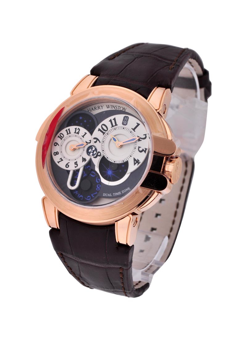Harry Winston Ocean Collection Biretro Dual time in Rose Gold