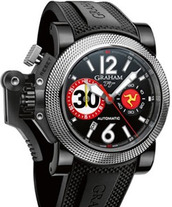 Chronofighter Oversize Tourist Trophy Black PVD on Rubber with Black Dial
