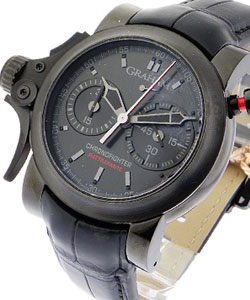 Chronofighter Trigger Back in Black Rattrapante Steel on Strap with Black Dial -  Limited to 100pcs