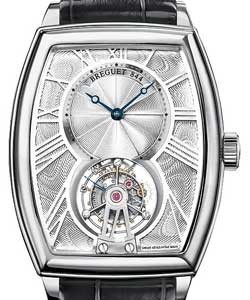 Heritage Tourbillon in Platinum on Black Alligator Leather Strap with Silver Dial