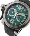 Chronofighter R.A.C Trigger Olive Rush in Steel on Black Rubber with Green Dial