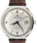 Master Control 37mm in Steel on Brown Crocodile Leather Strap with Silver Dial