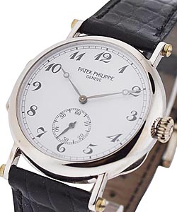 Calatrava 3960G 150th Anniversary in White Gold - Limited Edition of 150 pieces on Black Crocodile Leather Strap with Off White Dial